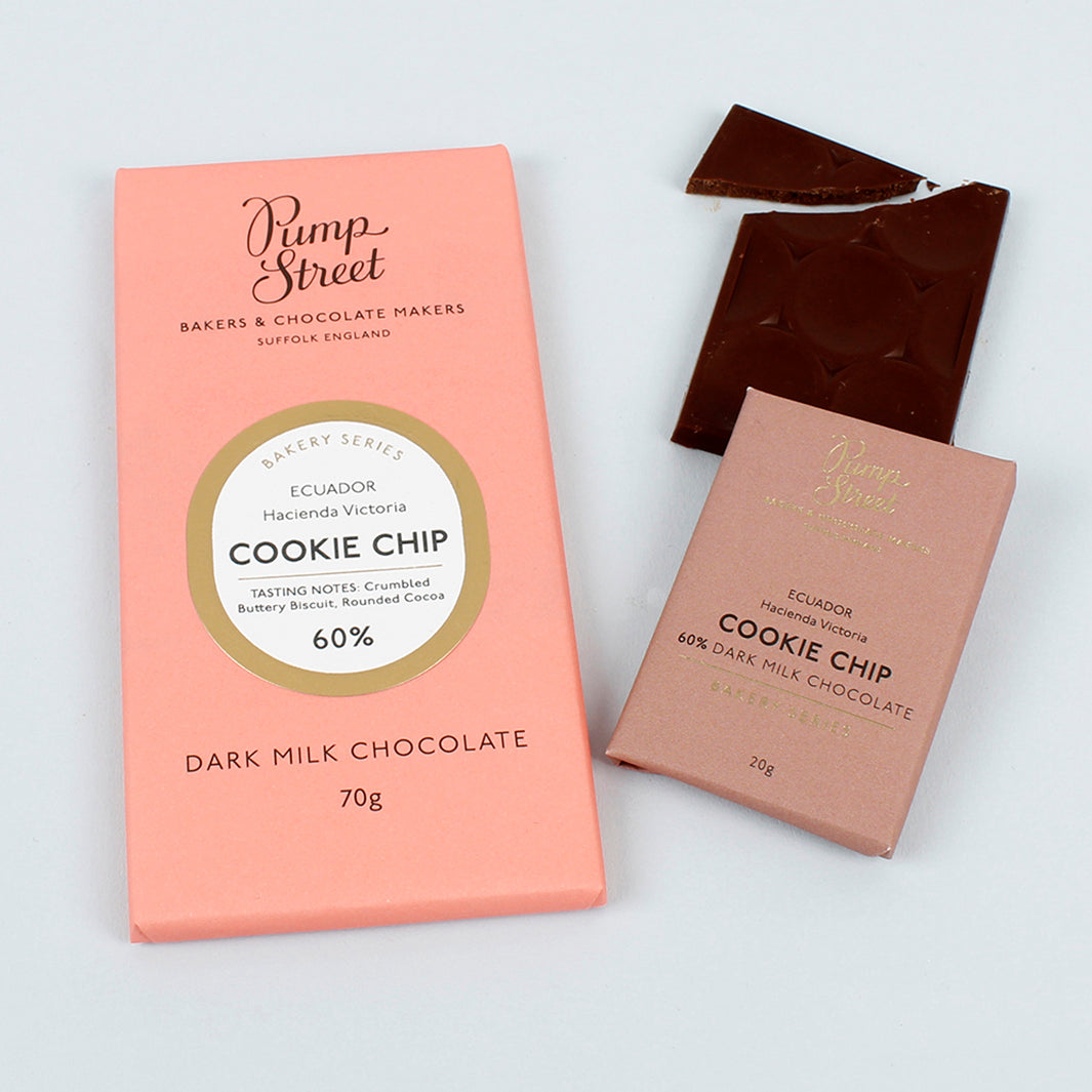 Pump Street Chocolate | Cookie Chip 60% Dark Milk Chocolate Bar