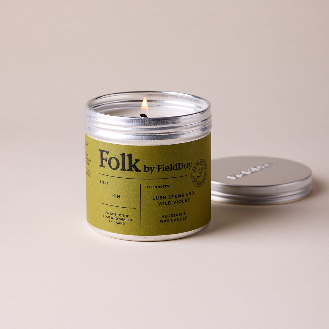 Folk Tin Candle