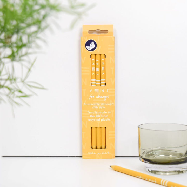 Recycled Plastic 'Make a Mark' Pencils - Pack of 3