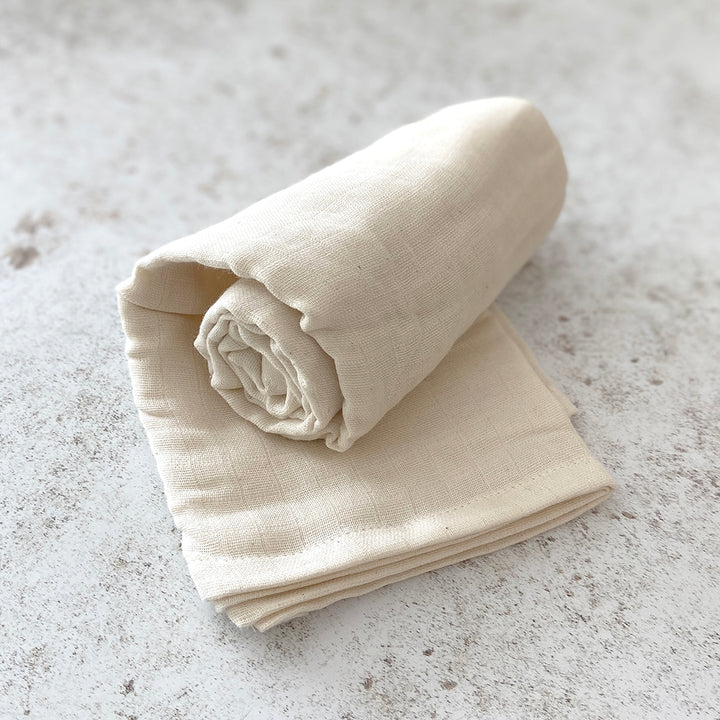 Organic Cotton Muslin Cloths - Natural - SINGLE CLOTH - The Natural Gift Company