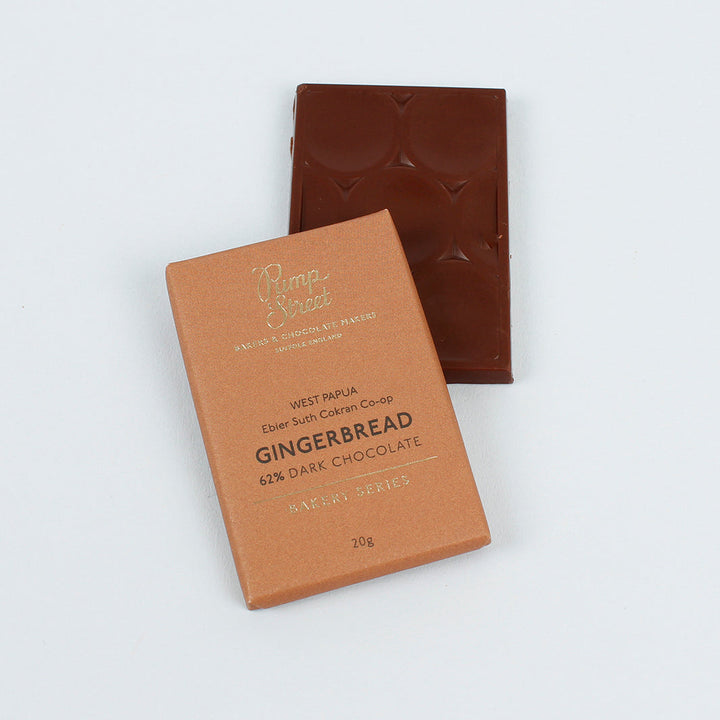 Mini Gingerbread 62% Dark Chocolate Bar - 20g