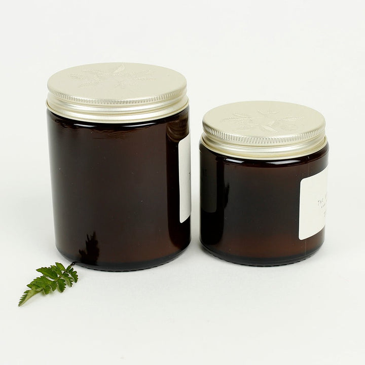 Amber Glass Jar Soy Wax Candle - Late Summer - Green Tulip
