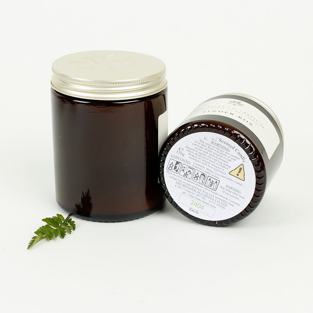 Amber Glass Jar Soy Wax Candle - Late Summer - Green Tulip