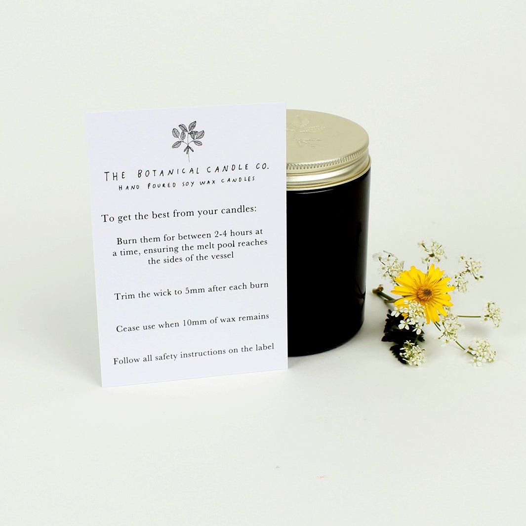 Amber Glass Jar Soy Wax Candle - Late Summer - Green Tulip