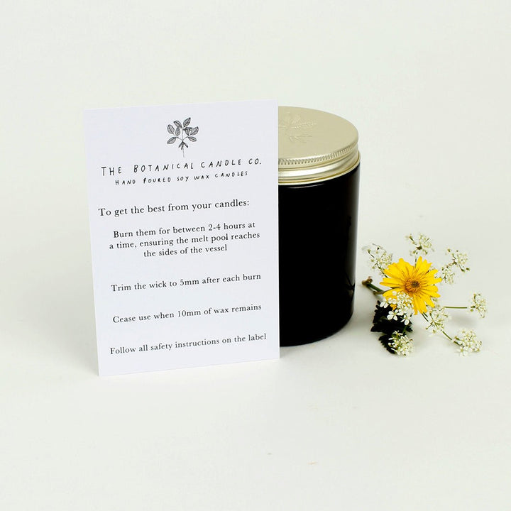 Amber Glass Jar Soy Wax Candle - Late Summer - Green Tulip