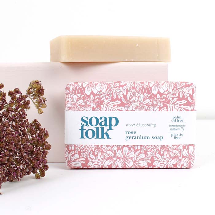 Rose Geranium Natural Soap Bar - The Natural Gift Company