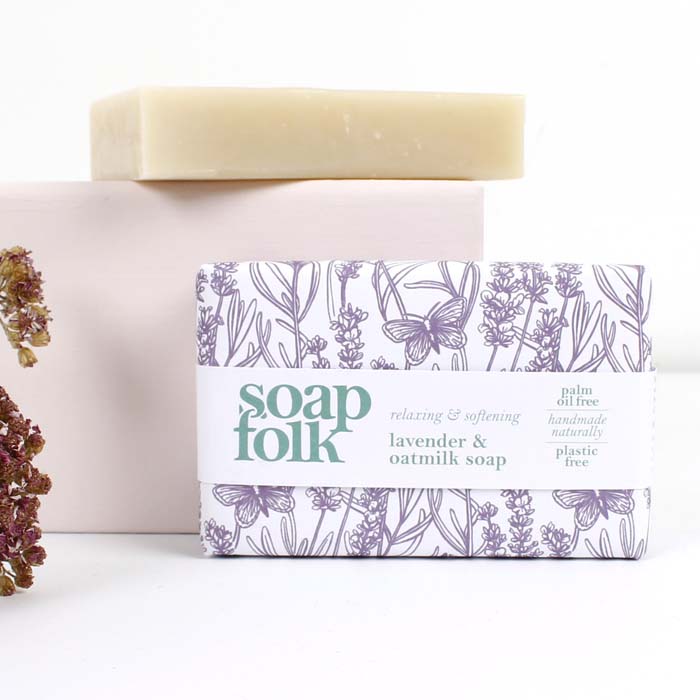Lavender & Oatmilk Natural Soap Bar - The Natural Gift Company