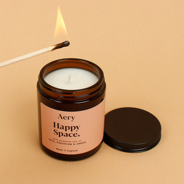 Happy Space Aromatherapy Jar Candle - Medium - The Natural Gift Company