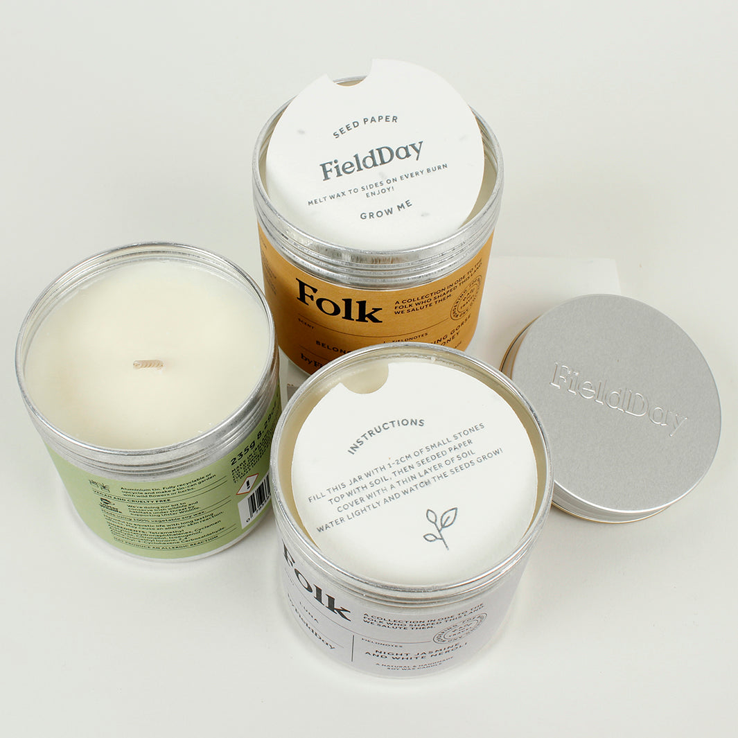 Folk Tin Candle - The Natural Gift Company