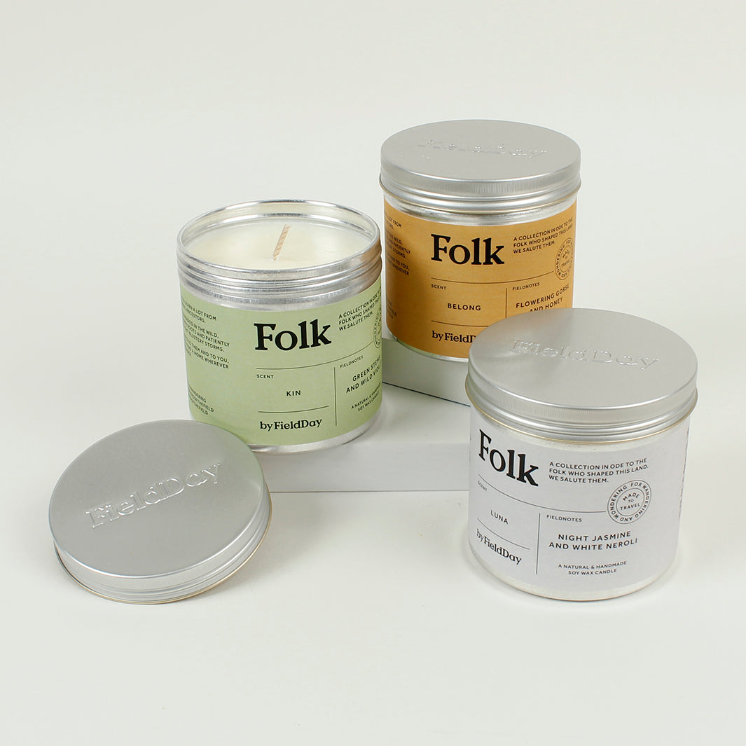 Folk Tin Candle - The Natural Gift Company