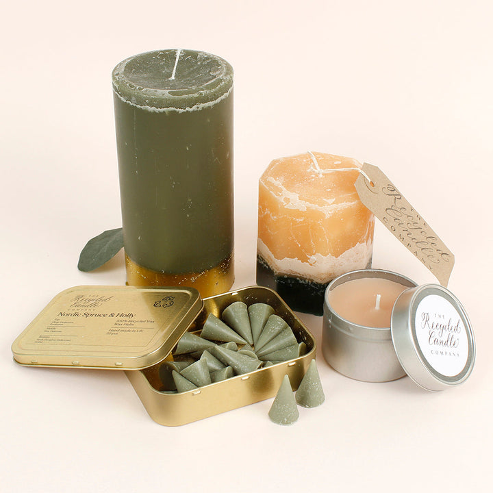 Nordic Spruce & Holly Christmas Tree Candle