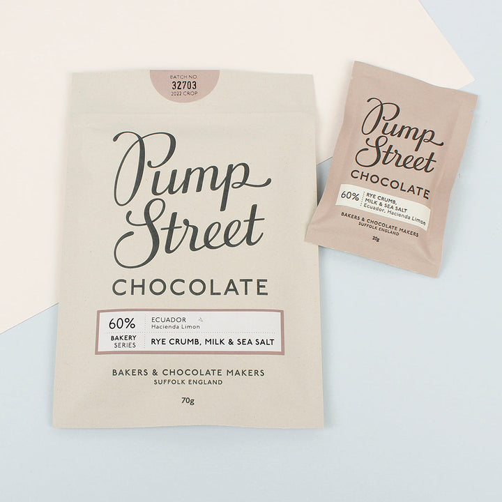 Rye Crumb, Milk & Sea Salt 60% Dark Milk Chocolate Bar - The Natural Gift Company