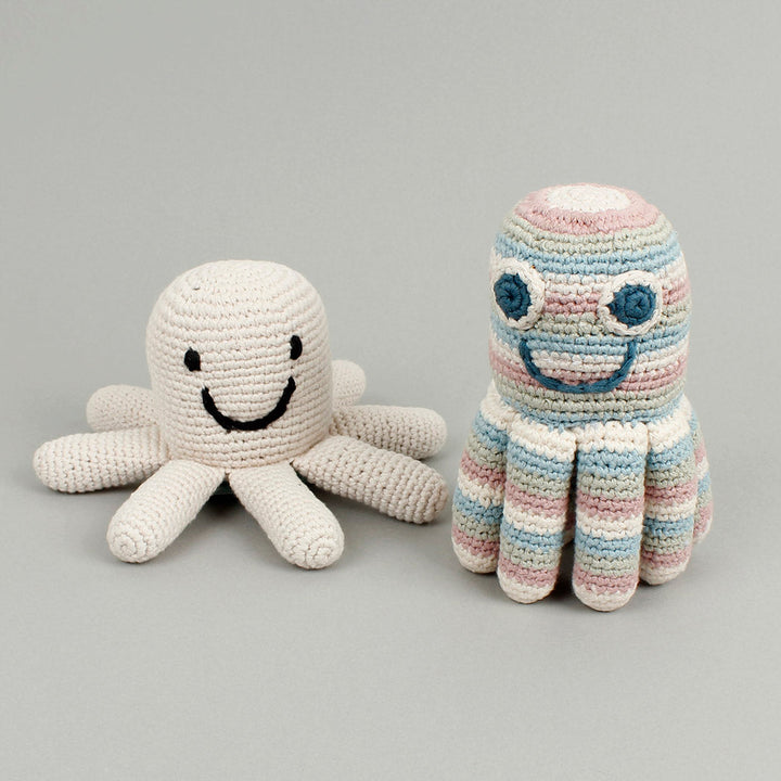 Organic Crochet Octopus Rattle - The Natural Gift Company