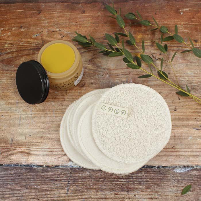 Large Organic Cotton Facial Pads - Velvet - Pack of 5 - The Natural Gift Company